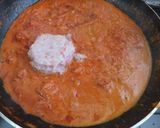 カニ缶でトマトクリームパスタ作り方4写真