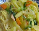 彩り野菜のコンソメパスタ**作り方11写真