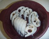 豚ﾚﾝｺﾝのｵｲｽﾀｰ照り焼き作り方1写真