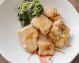 菜の花とカジキマグロの甘辛揚げびたし作り方5写真