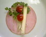 ハムとかいわれの巻まきサラダ作り方1写真