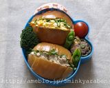 【キャラ弁】チョウチョのロールサンド弁当作り方1写真