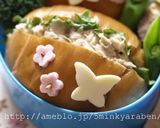 【キャラ弁】チョウチョのロールサンド弁当作り方4写真