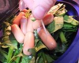 ウインナーとほうれん草の塩麹蒸し作り方4写真