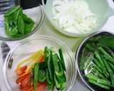 塩麹豚の彩野菜炒めレモン風味♪作り方1写真