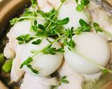 納涼●鶏肉とアスパラガスの煮込み力うどん鍋作り方3写真