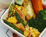 お弁当に♪アスパラ卵マヨ炒め作り方8写真
