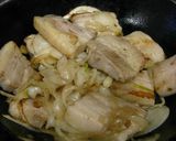 ■豚ばら肉と玉葱のケイパーバター照り焼き作り方7写真