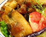 ■豚ばら肉と玉葱のケイパーバター照り焼き作り方10写真