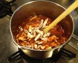 ニンニク香る＊ミートクリームパスタ作り方1写真