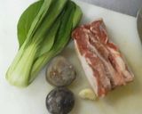 青梗菜と豚バラ肉のニンニクバター醤油炒め作り方1写真