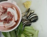 青梗菜と豚バラ肉のニンニクバター醤油炒め作り方2写真
