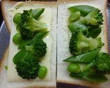 ブロッコリー×豆・豆の和風トースト作り方3写真