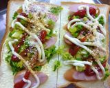 ウインナーと葱の和カレートースト作り方3写真