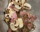 ほうれん草とベーコン、きのこのクリームパスタ作り方4写真