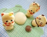 桜餅入りのパンダパン作り方1写真