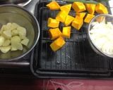 ☆一度で２品！ポタージュ＆サラダ♪♪☆作り方1写真