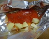 クリームチーズ入り鮭のホイル焼き作り方5写真