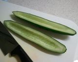 ズッキーニ風 おばけきゅうりのグラタン作り方1写真