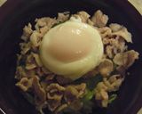 半熟卵で豚肉丼　”甘辛生姜たれ”作り方7写真