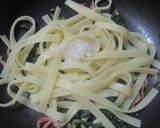 菜の花と桜えびの塩麹パスタ作り方4写真