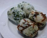 よもぎご飯とくぎ煮のおむすび作り方3写真