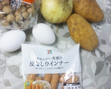 朝食に！ ソーセージとポテトの卵とじ作り方1写真