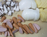 朝食に！ ソーセージとポテトの卵とじ作り方2写真