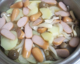 朝食に！ ソーセージとポテトの卵とじ作り方5写真