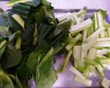 小松菜とシラス干しの豆腐スパゲッティー作り方1写真