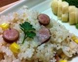 パリッと朝食ウインナーと新玉ねぎのピラフ作り方10写真