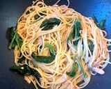 ちぢみほうれん草とツナの柚胡椒パスタ作り方5写真