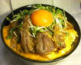 無添加　炙り牛肉の柚子卵黄ごはん作り方16写真