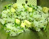チーズと豆苗のわさび昆布風味のおにぎり作り方4写真