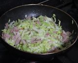 キャベツとシメジのケチャップ炒め作り方3写真