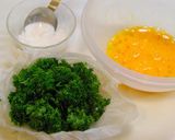 山盛りパセリのスクランブルエッグ作り方1写真