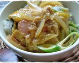 ＋ウィンナーで卵丼＋作り方6写真