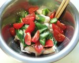 爽やかな彩りで♫豚肉と野菜の塩麹ドレ和え作り方6写真
