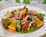 爽やかな彩りで♫豚肉と野菜の塩麹ドレ和え作り方9写真