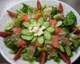生ハムとスモークサーモンのシーザーサラダ作り方4写真