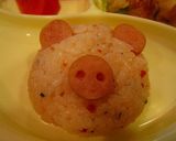 ブタちゃんおにぎり♪作り方5写真