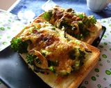ブロッコリー×桜えびの和カレートースト作り方6写真