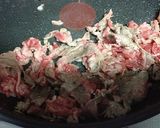 小松菜と牛肉のオイスターソース焼きそば作り方2写真
