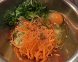 野菜たっぷりたまご焼き作り方1写真