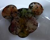 彩りカラフルディズニーキャラ型おにぎり作り方3写真
