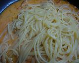 海老のチーズフリットとバジルのパスタ作り方4写真