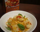 海老のチーズフリットとバジルのパスタ作り方5写真