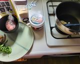 豚ひき肉とキムチで！韓国風豆乳クリームパスタ作り方2写真