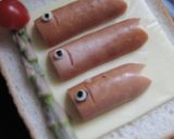 子供の日の朝食に鯉のぼりトースト♪作り方2写真