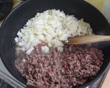 息子が大好きな☆ひき肉と玉ねぎの卵とじ作り方2写真